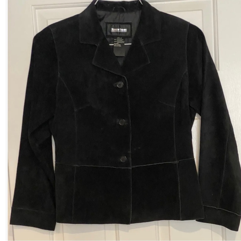 Brandon Thomas Black Suede Jacket